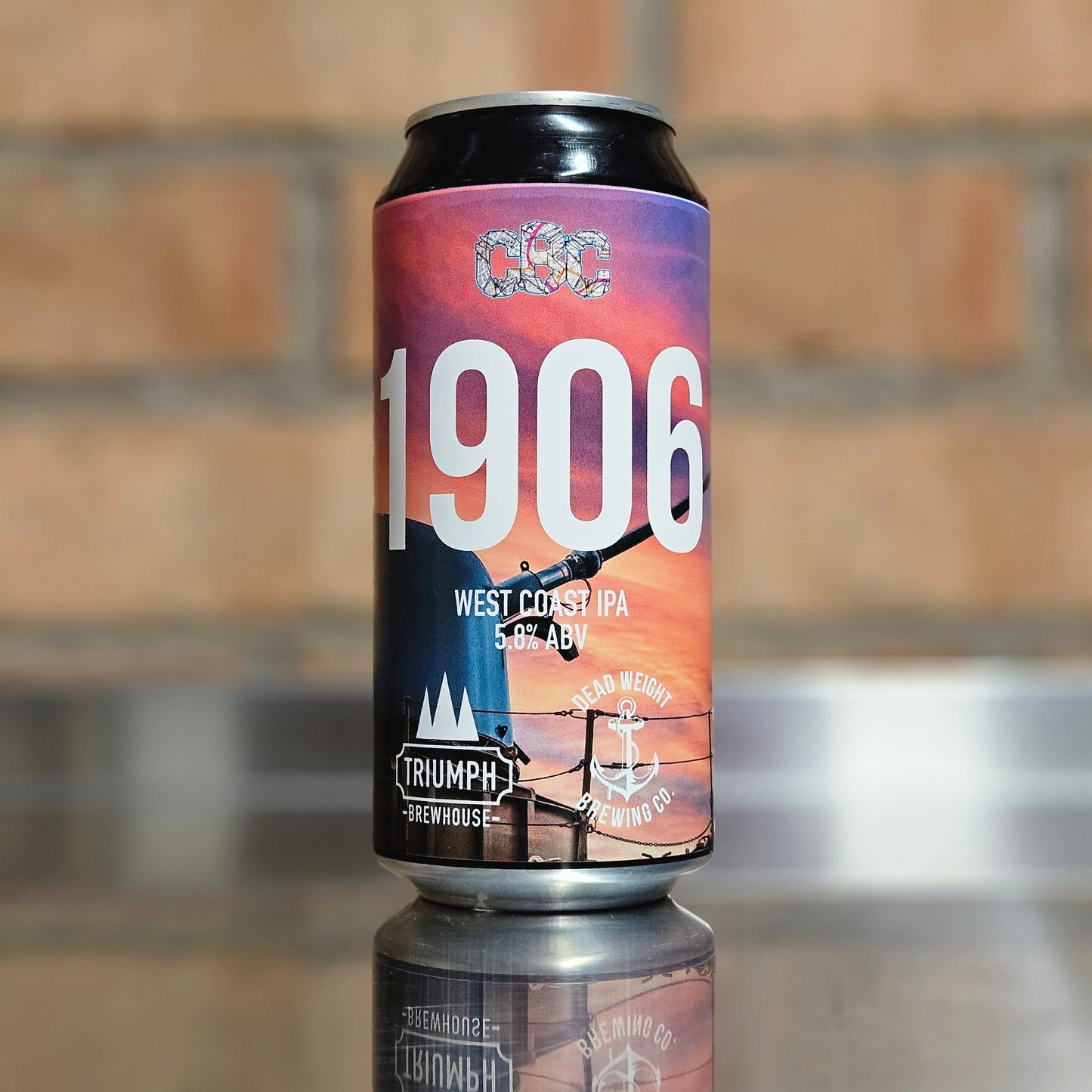 Single can of 1906 West Coast IPA Craft Beer from Dead Weight Brewing Company