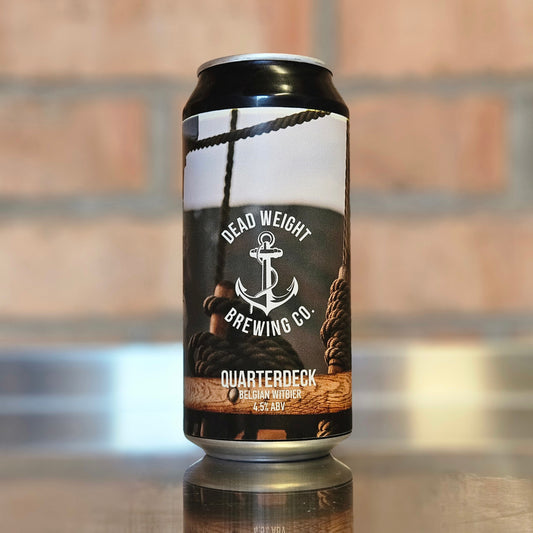 Single can of Quarterdeck Belgian Witbier Craft Beer from Dead Weight Brewing Company